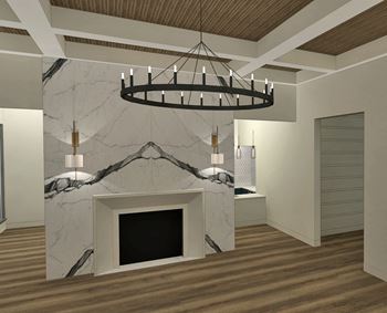 Luxurious club room with designer touches
